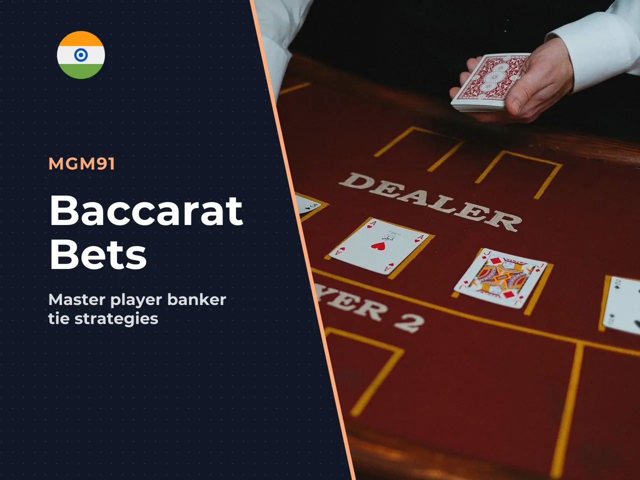 Player, Banker and Tie bets. The