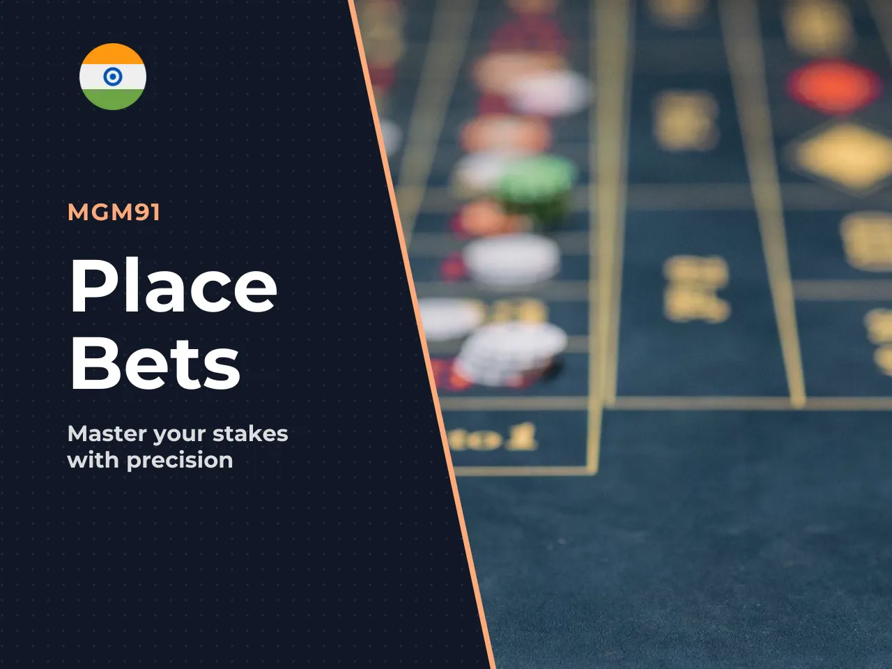 1. Choose your stake Select your