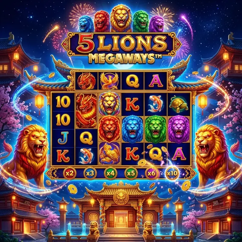 5 Lions Megaways Slot Review, Demo